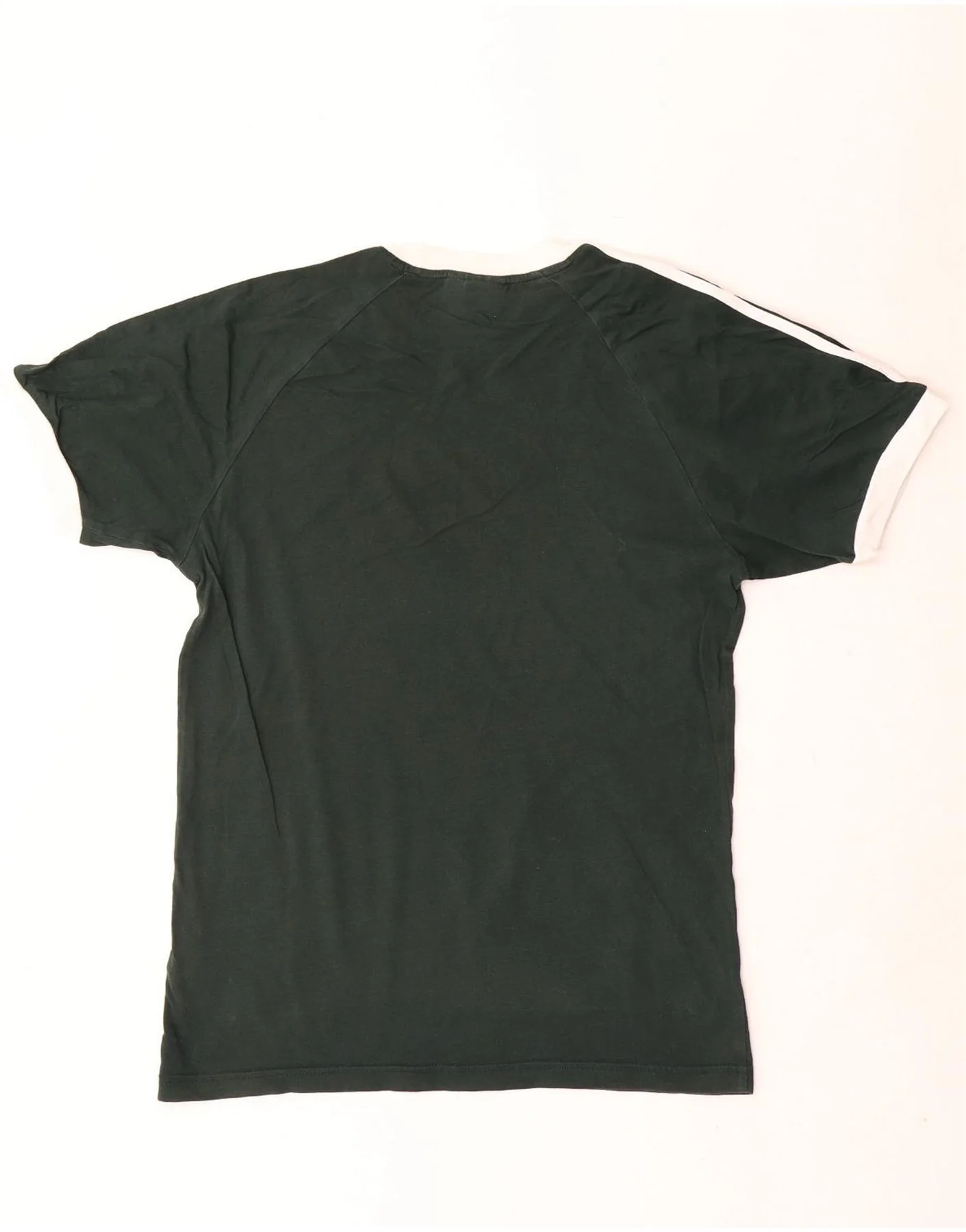 Adidas Mens Graphic T-Shirt Top Medium Green Cotton - Image 2