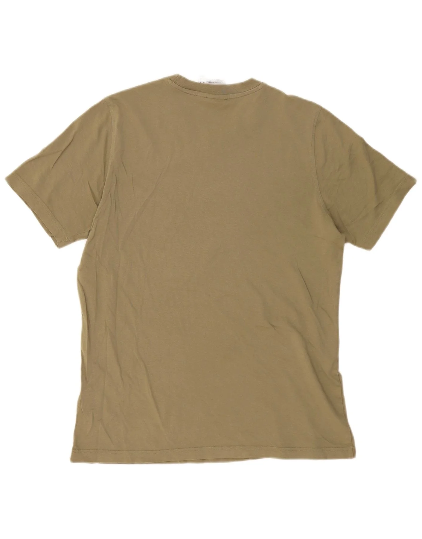 Adidas Mens Graphic T-Shirt Top Medium Khaki Cotton - Image 2