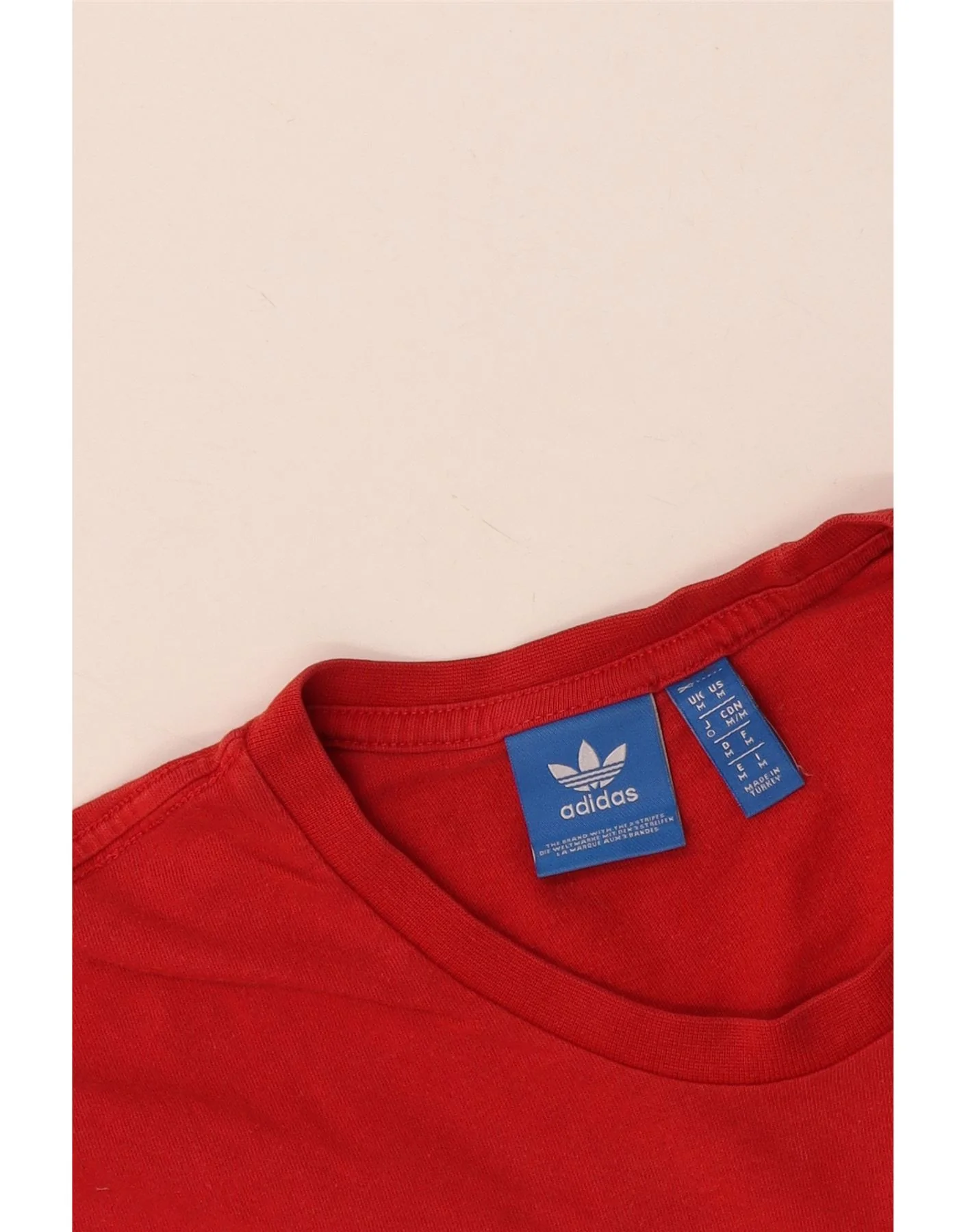Adidas Mens Graphic T-Shirt Top Medium Red - Image 3