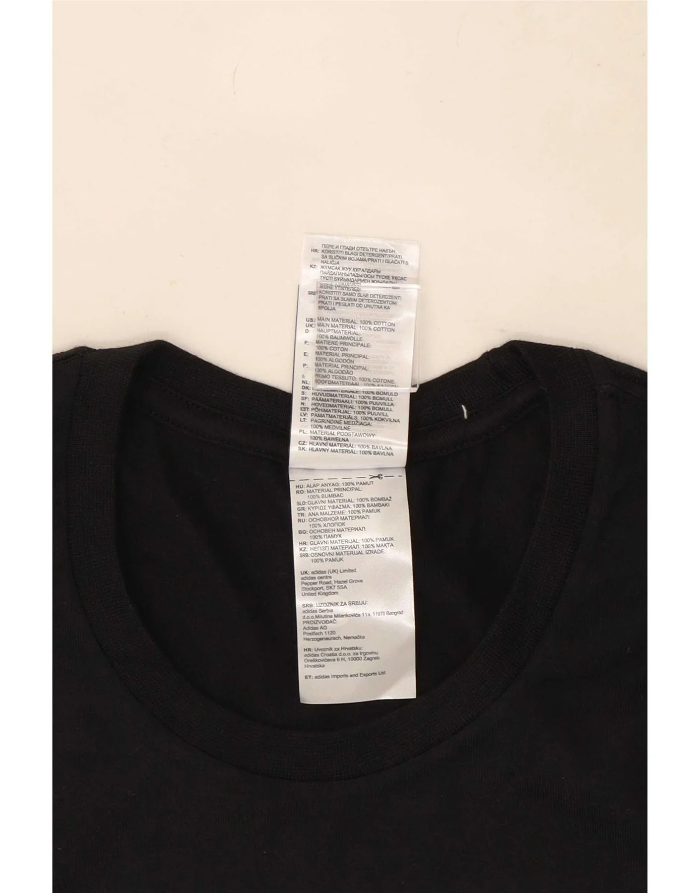 Adidas Mens Graphic T-Shirt Top Small Black Cotton - Image 3