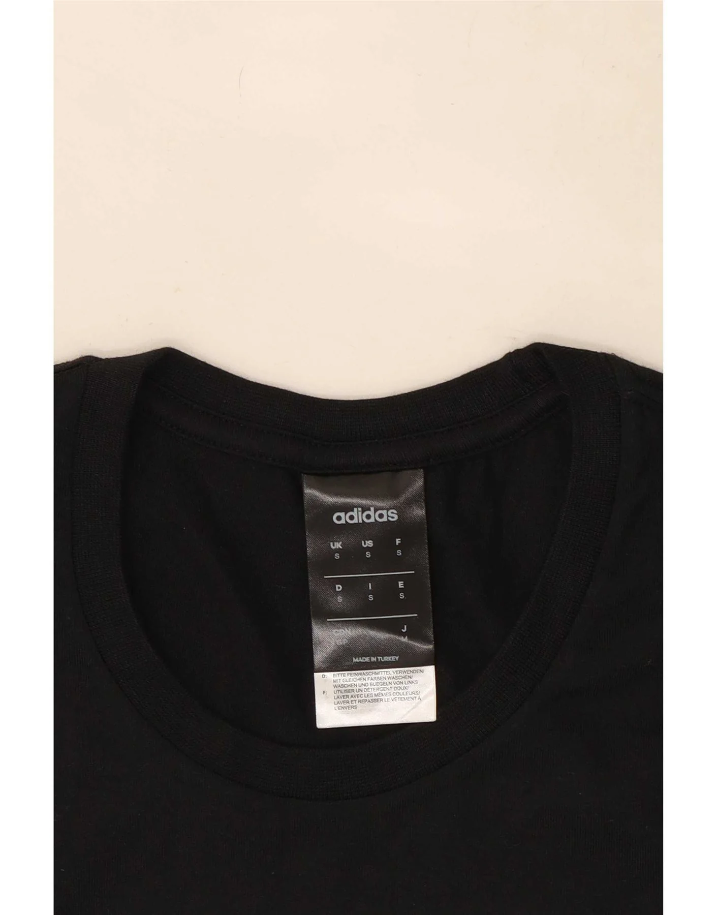 Adidas Mens Graphic T-Shirt Top Small Black Cotton - Image 4