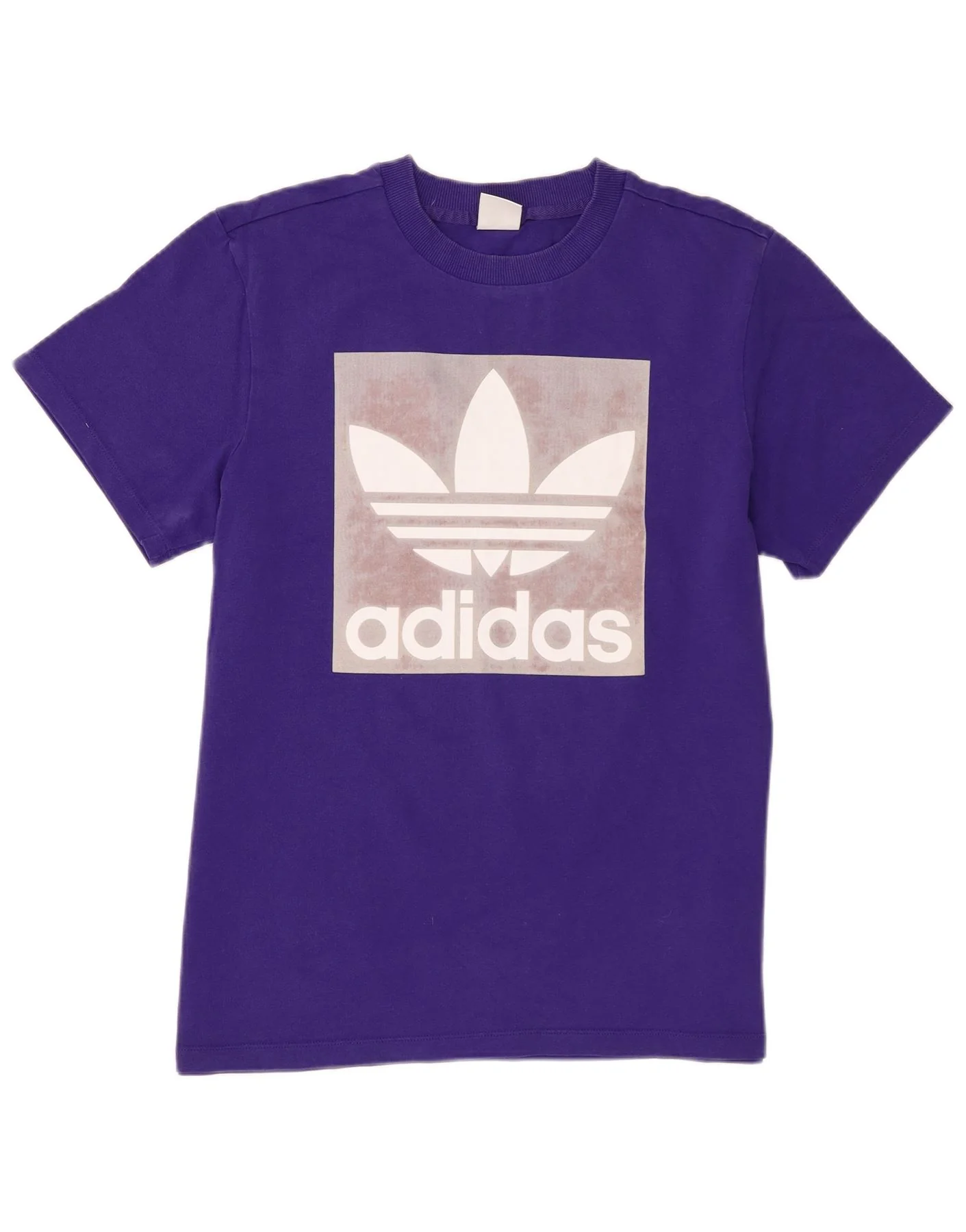 Adidas Mens Graphic T-Shirt Top Small Purple Cotton