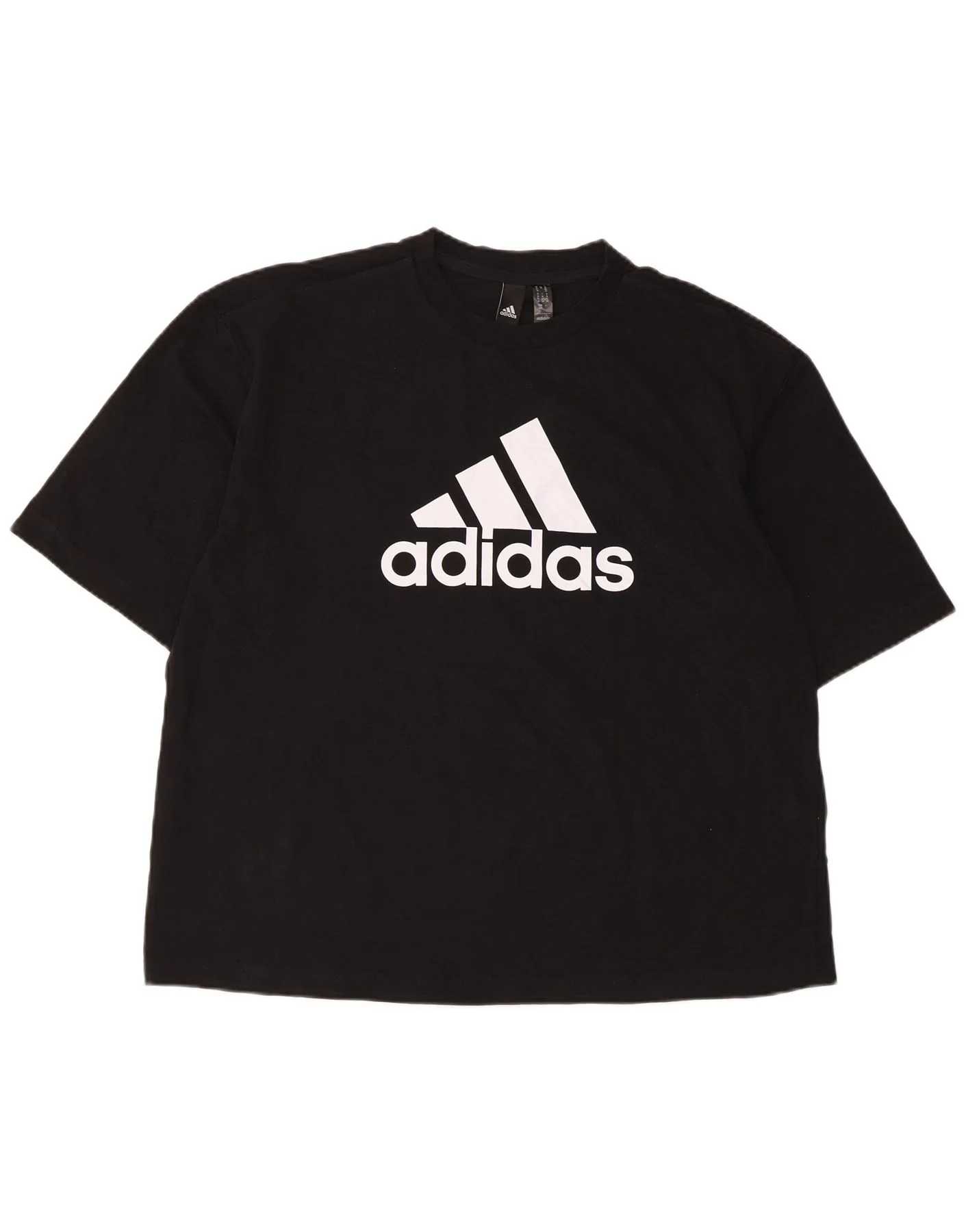 Adidas Mens Graphic T-Shirt Top UK 12/14 Medium Black Cotton