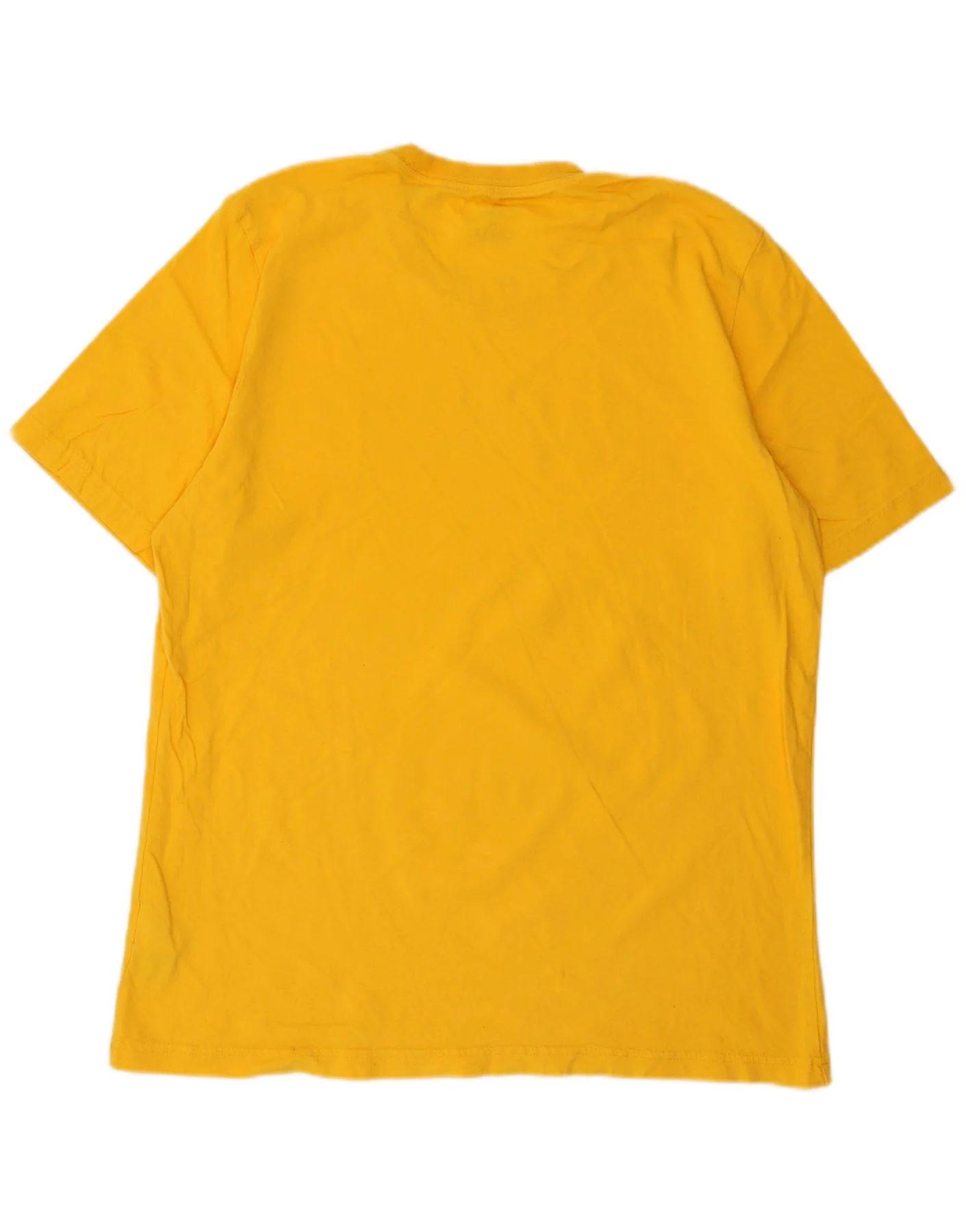 Adidas Mens Graphic T-Shirt Top XL Yellow Cotton - Image 2