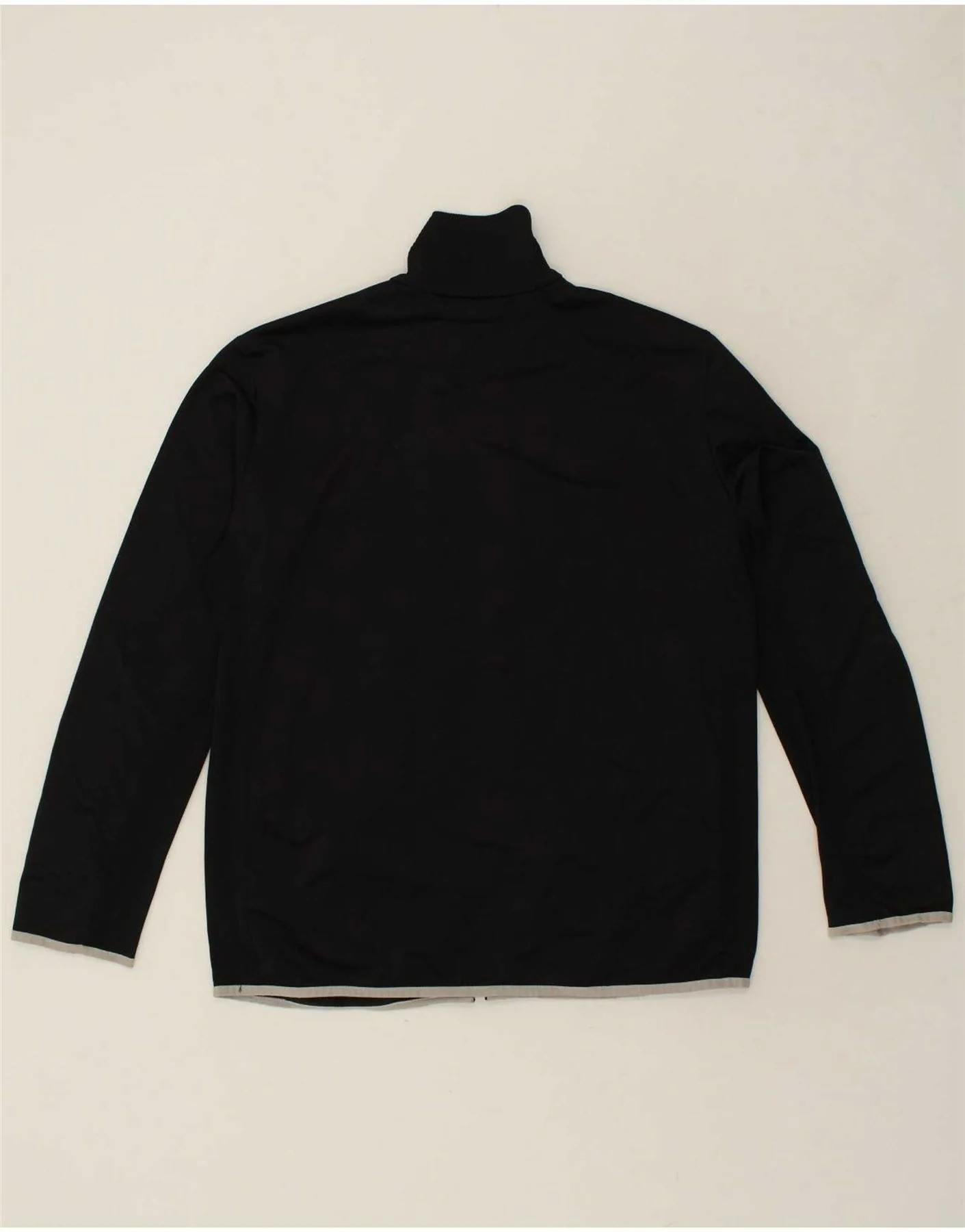 ADIDAS Mens Graphic Tracksuit Top Jacket XL Black Polyester - Image 2