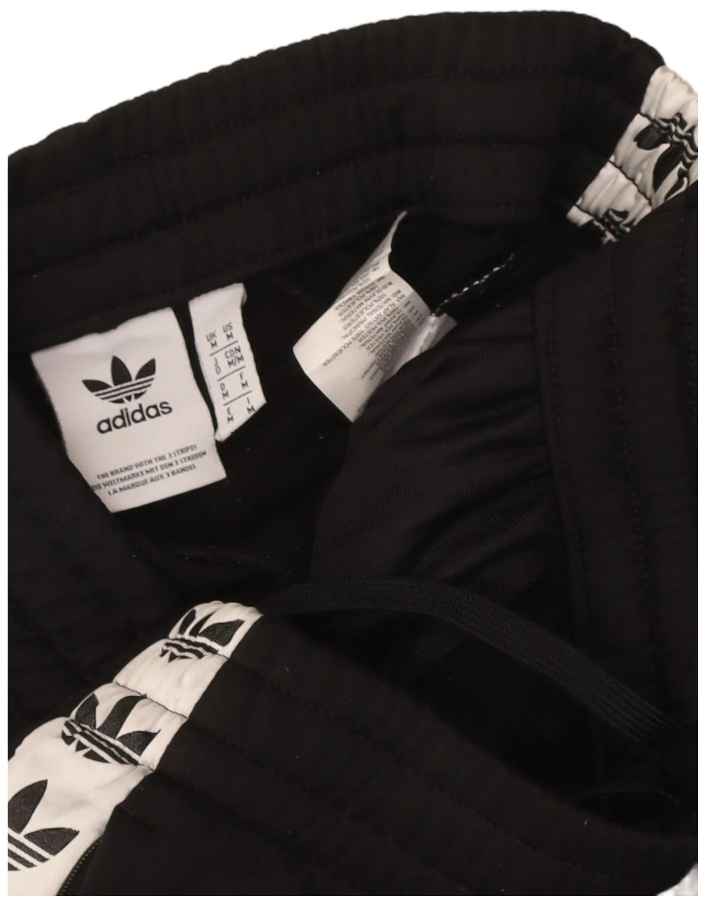 Adidas Mens Graphic Tracksuit Trousers Joggers Medium Black Colourblock - Image 3