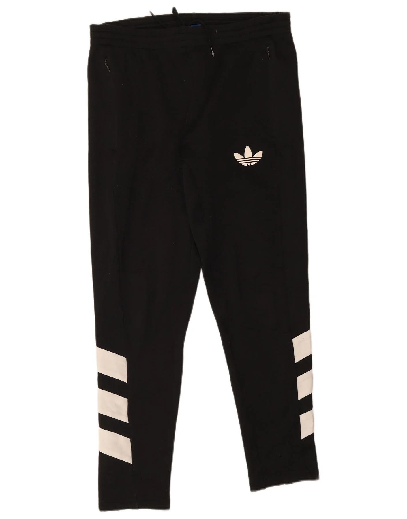 Adidas Mens Graphic Tracksuit Trousers Medium Black Colourblock Polyester