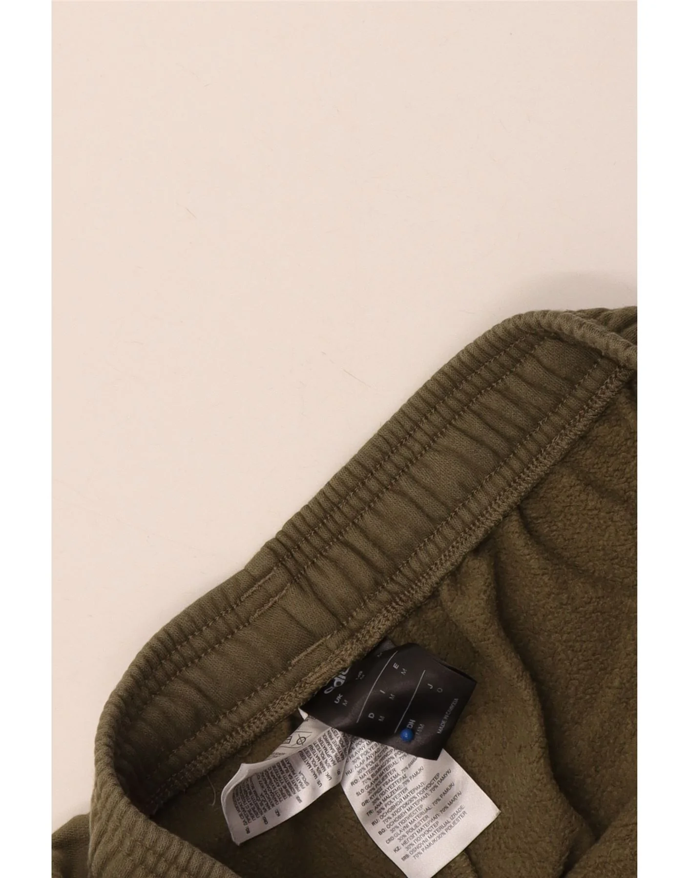 Adidas Mens Graphic Tracksuit Trousers Medium Khaki Cotton - Image 3