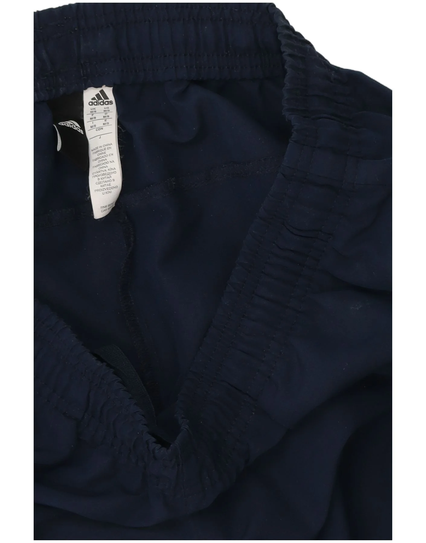 Adidas Mens Graphic Tracksuit Trousers Medium Navy Blue Polyester - Image 4