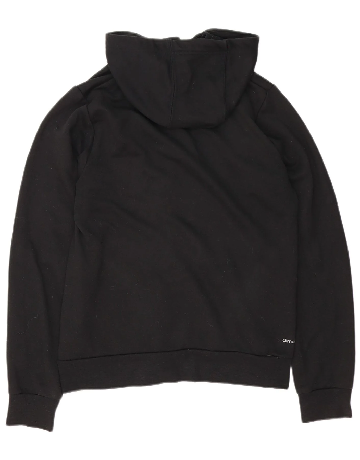 Adidas Mens Graphic Zip Hoodie Sweater Small Black Polyester - Image 2