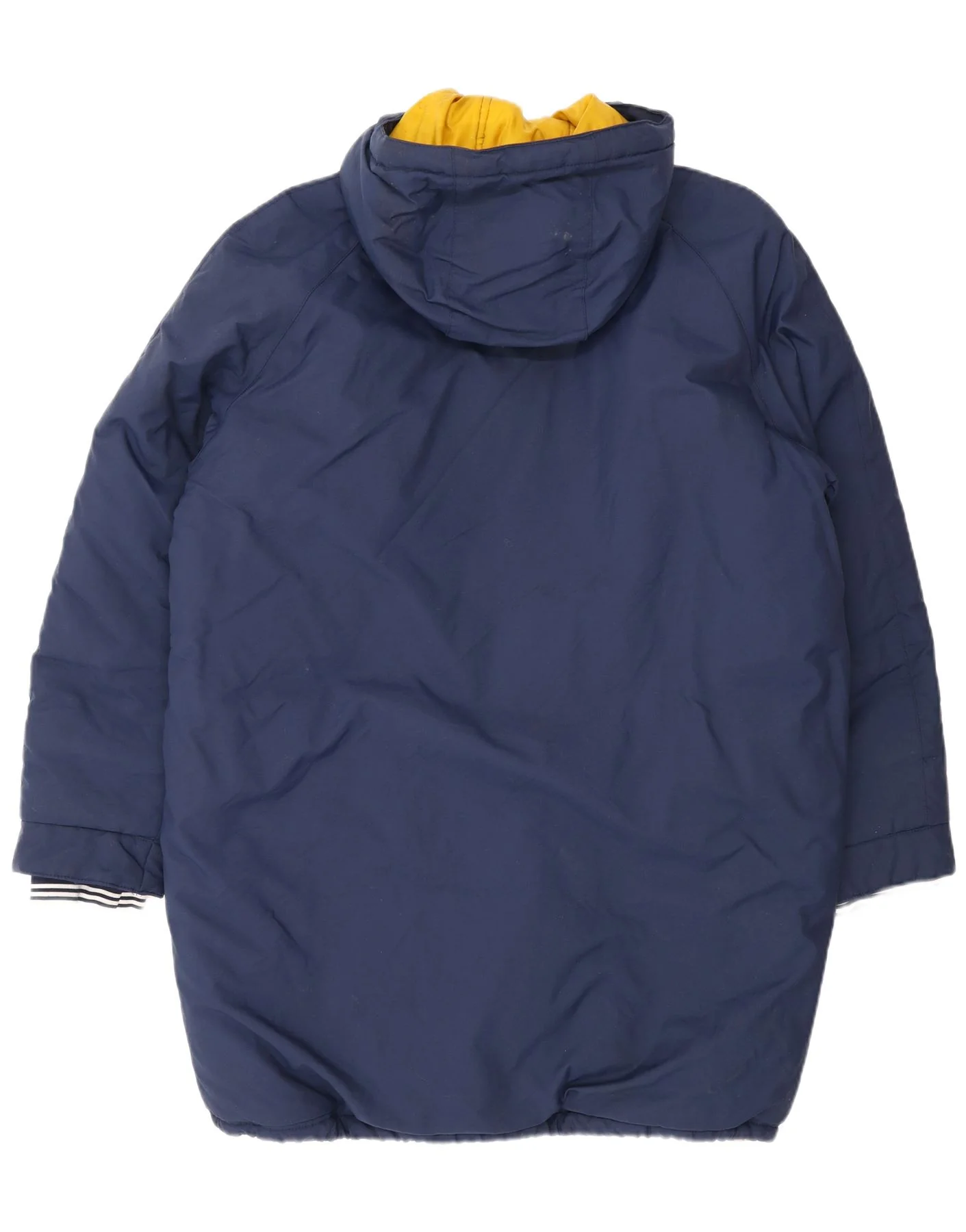 Adidas Mens Hooded Padded Coat UK 40 Large Navy Blue Polyester - Image 2