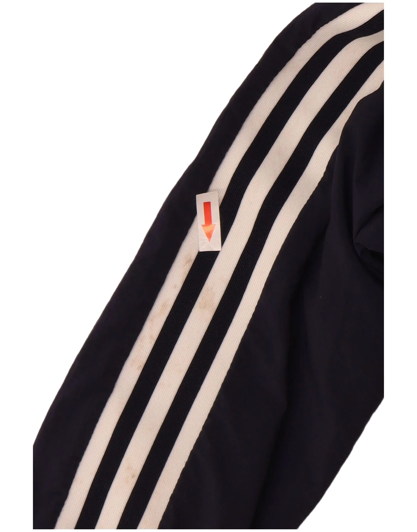Adidas Mens Hooded Tracksuit Top Jacket XS Navy Blue Nylon - Image 3