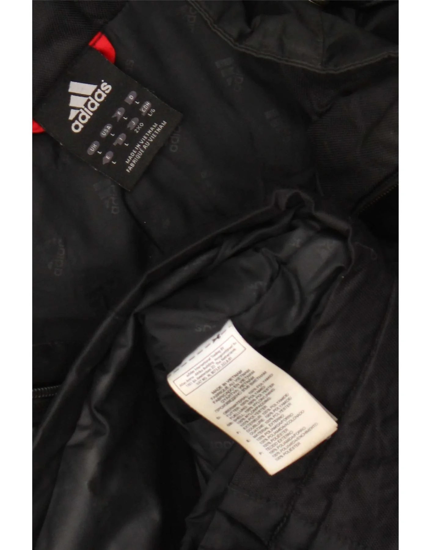 Adidas Mens Hooded Utility Jacket UK 40 Large Black Polyamide - Image 3