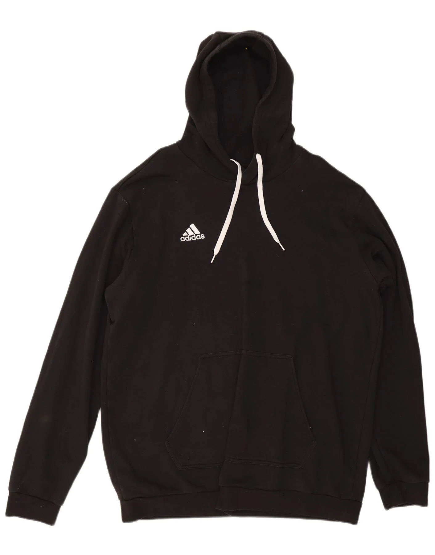 Adidas Mens Hoodie Jumper 2XL Black Cotton