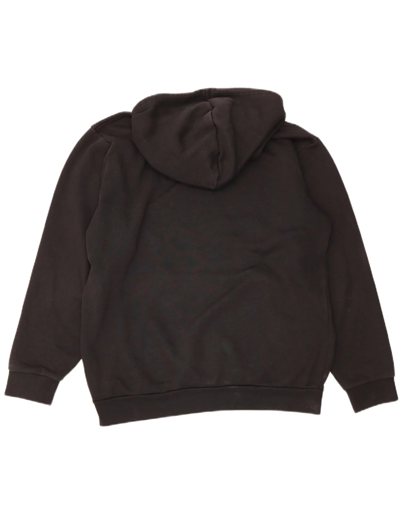 Adidas Mens Hoodie Jumper Large Black Cotton - Image 2