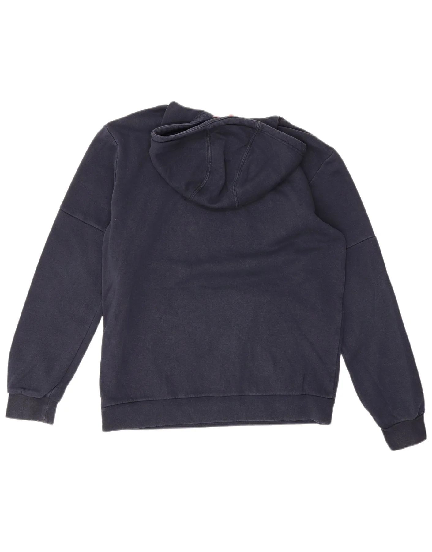 Adidas Mens Hoodie Jumper Medium Navy Blue Cotton - Image 2
