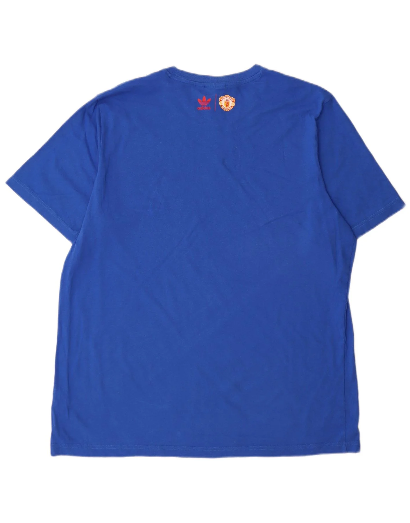 Adidas Mens Manchester United Graphic T-Shirt Top XL Blue Cotton - Image 2