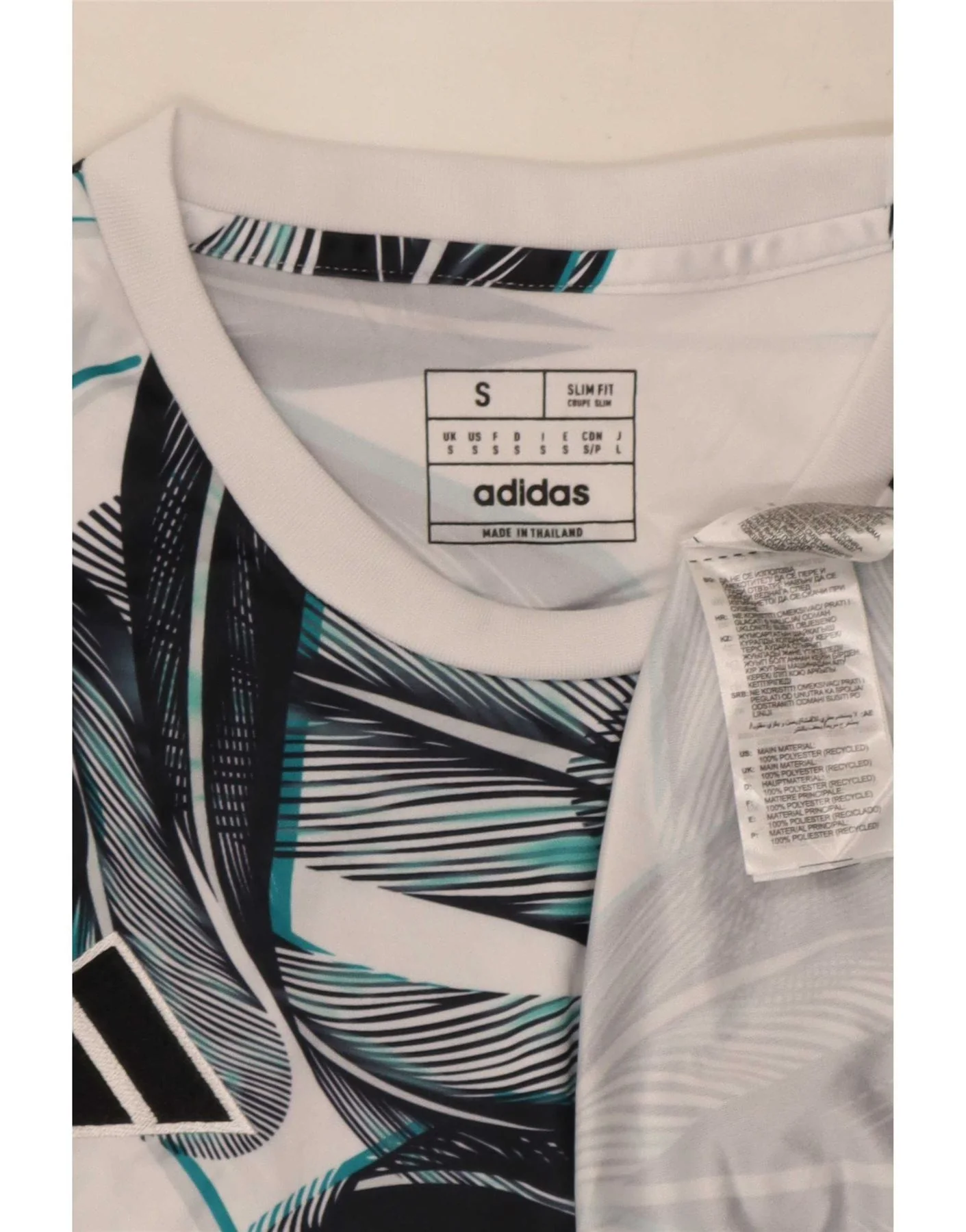Adidas Mens Newcastle United Slim Fit Graphic T-Shirt Top Small White - Image 3