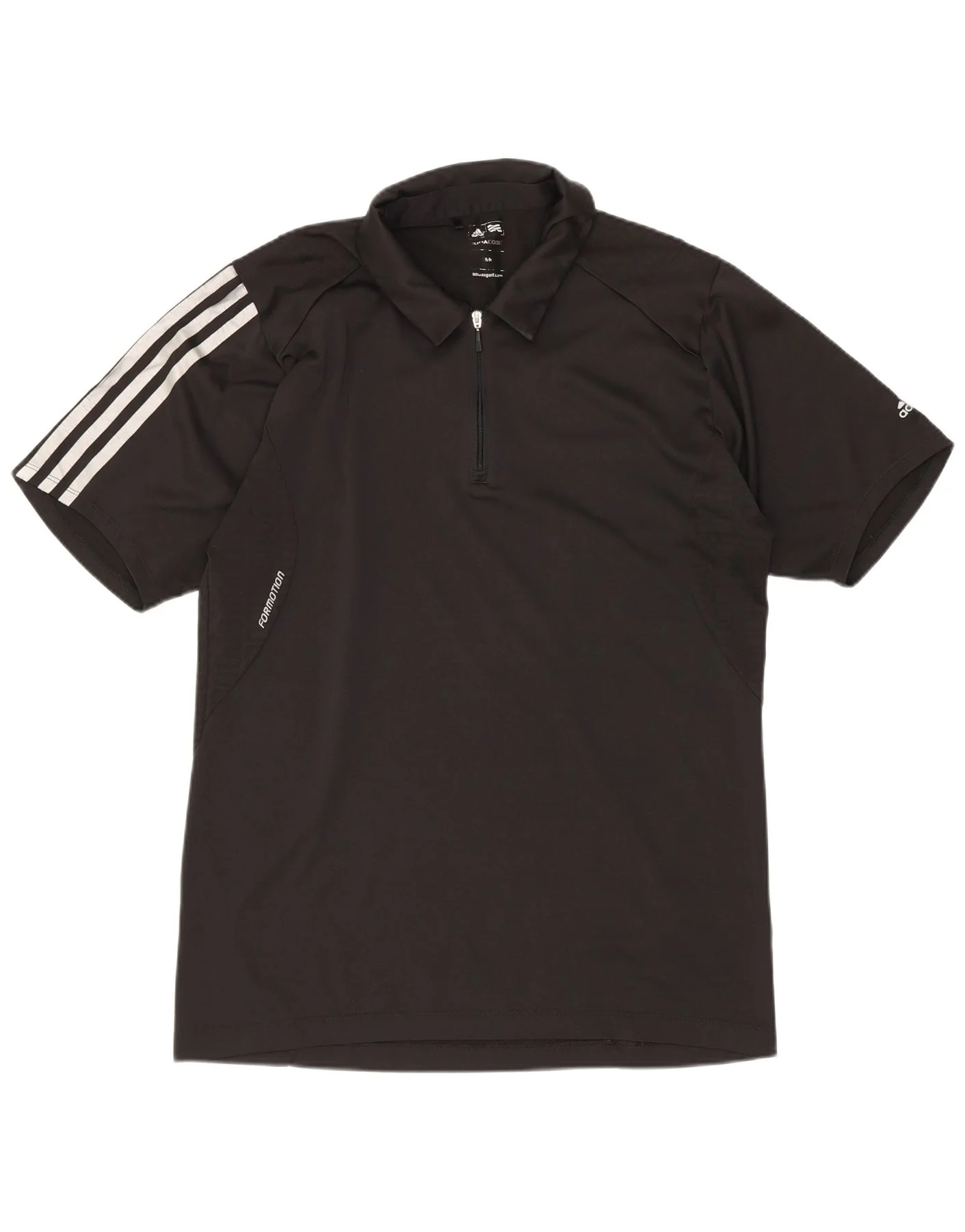 Adidas Mens Polo Shirt Medium Black Polyester Sports