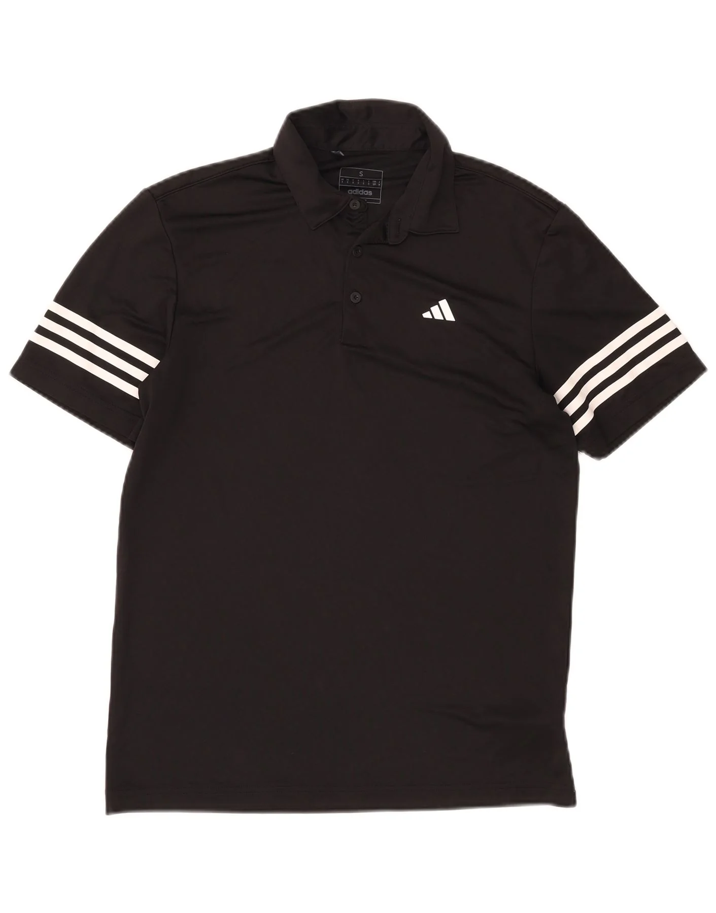Adidas Mens Polo Shirt Small Black Polyester