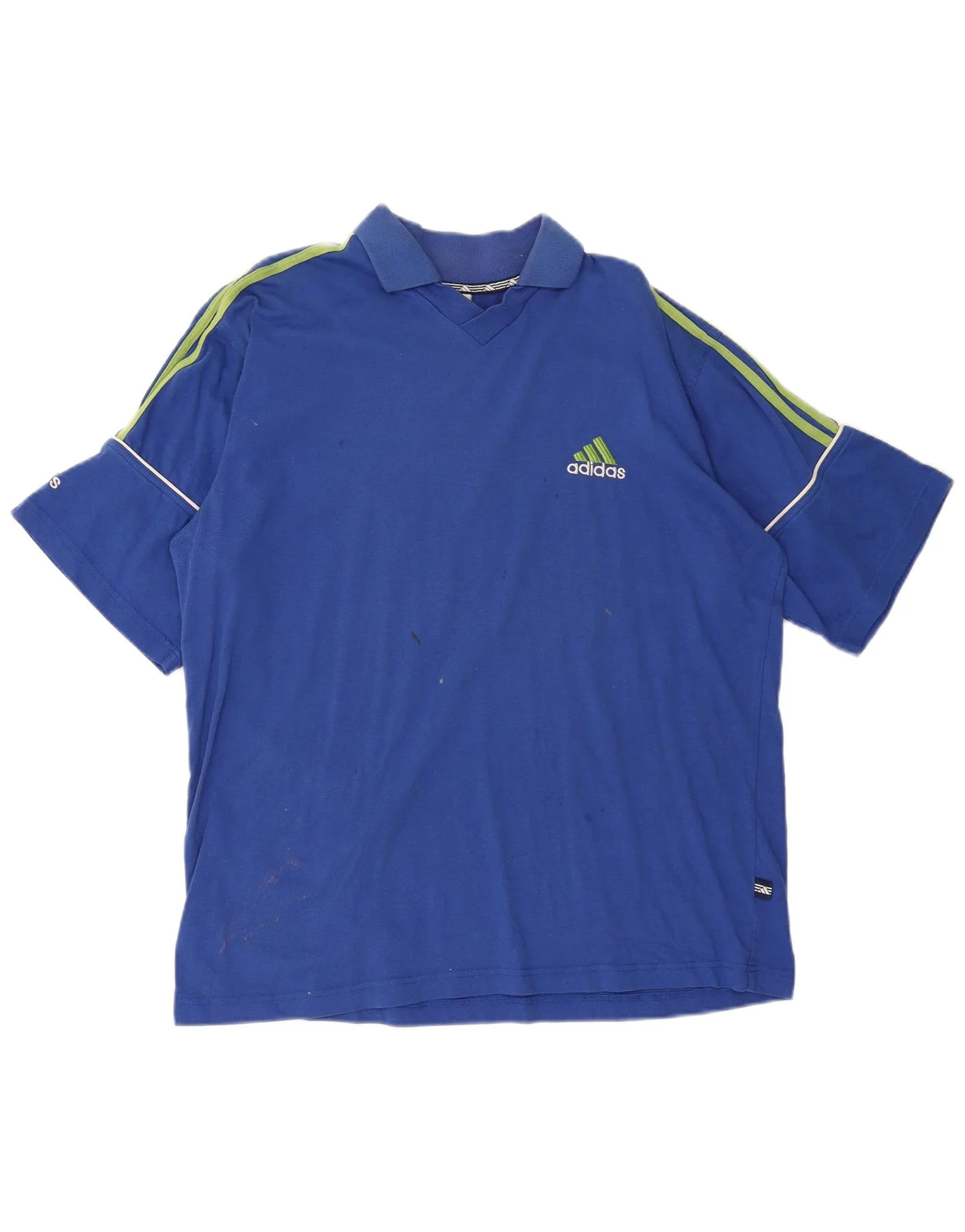 Adidas Mens Polo Shirt UK 44/46 Large Blue Cotton