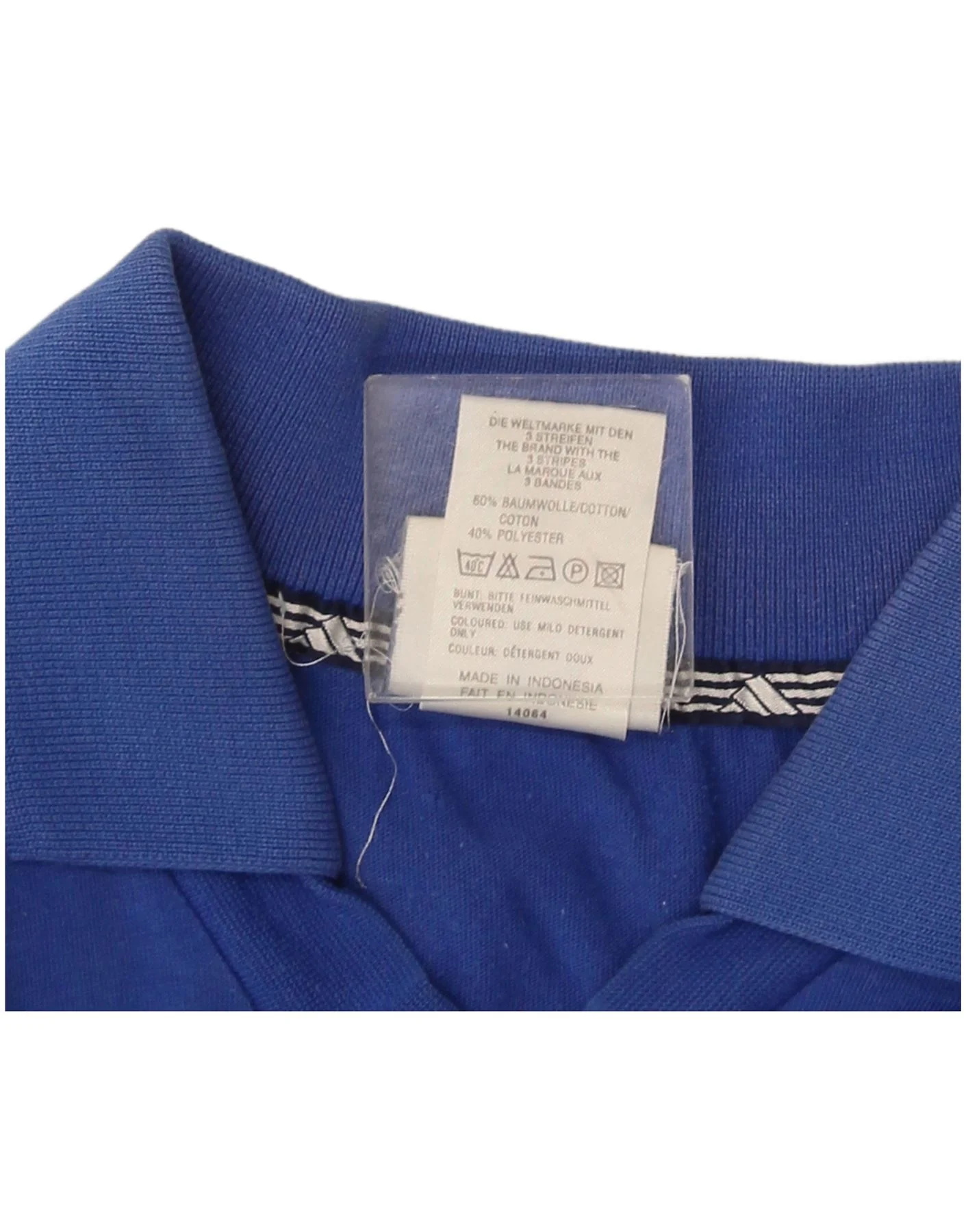 Adidas Mens Polo Shirt UK 44/46 Large Blue Cotton - Image 7