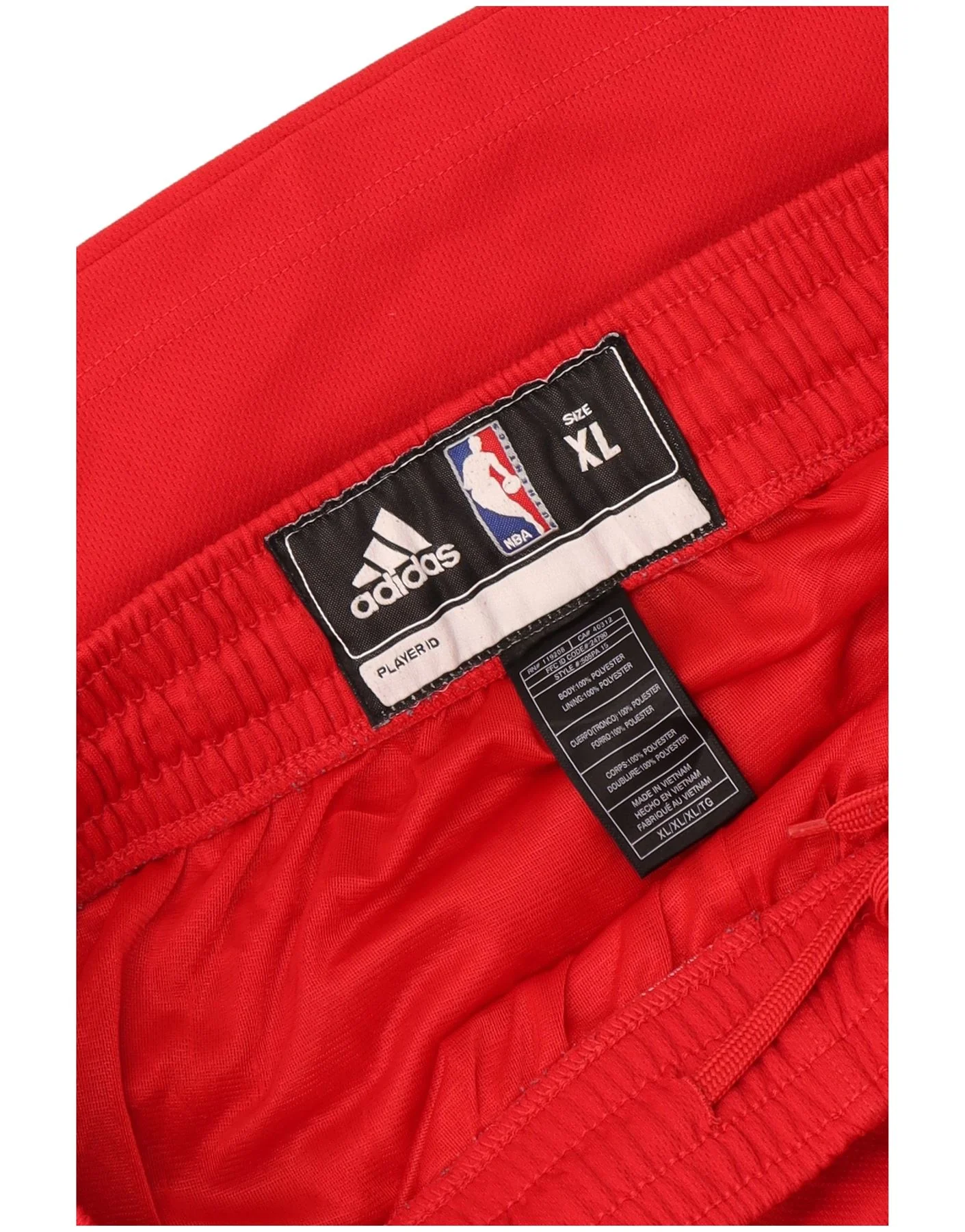 Adidas Mens Portland Trail Blazers Graphic Sport Shorts XL Red Colourblock - Image 3