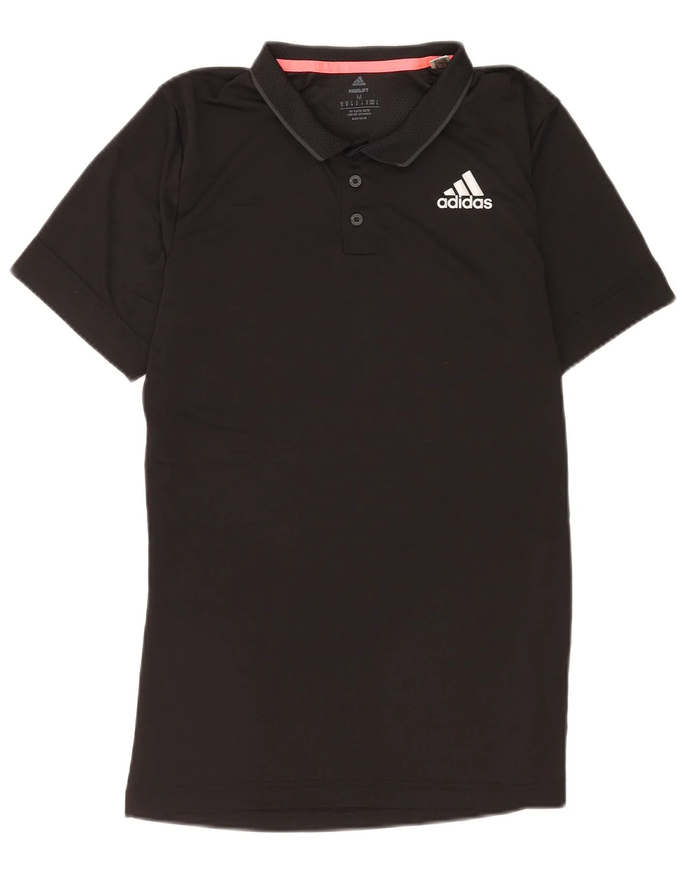 Adidas Mens Regular Fit Polo Shirt Medium Black Polyester