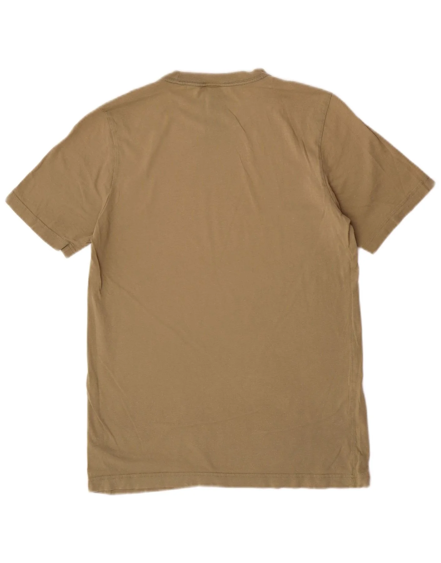 Adidas Mens Regular Graphic T-Shirt Top Small Khaki Cotton - Image 2