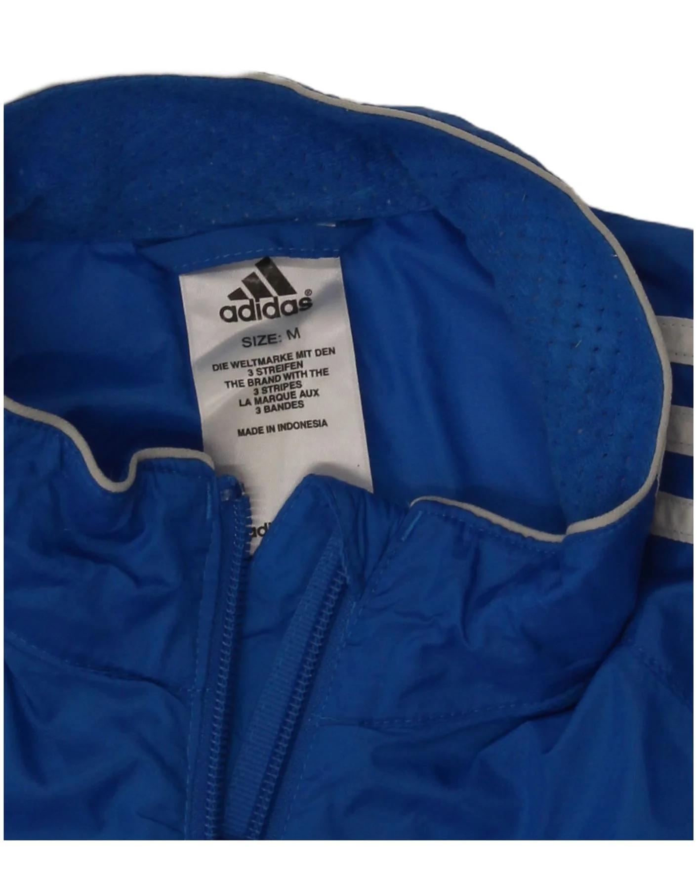 Adidas Mens Response Tracksuit Top Jacket Medium Blue - Image 3