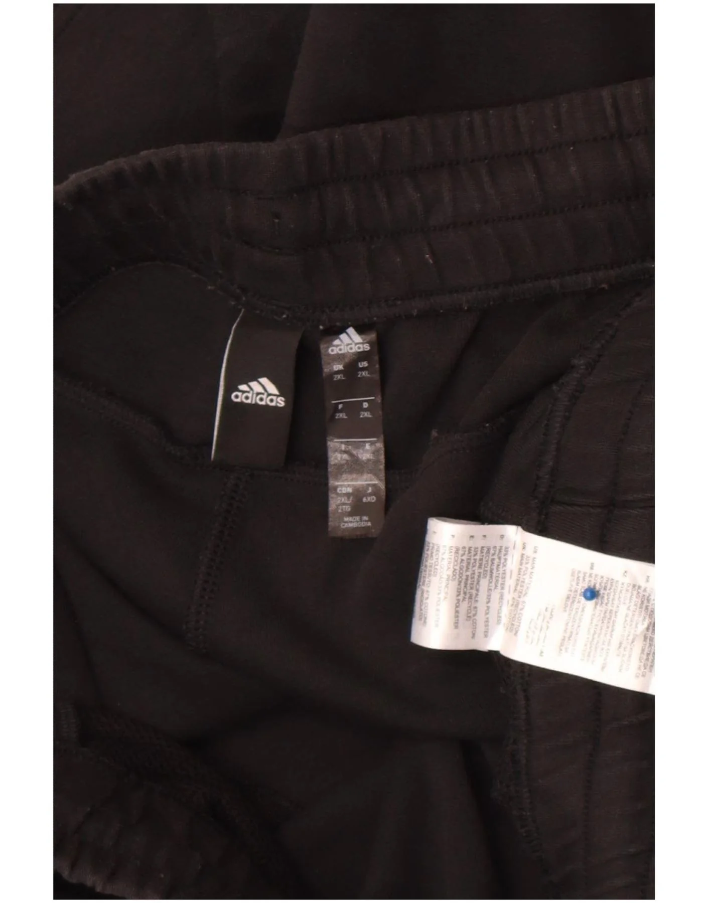Adidas Mens Sport Shorts 2XL Black Cotton - Image 3