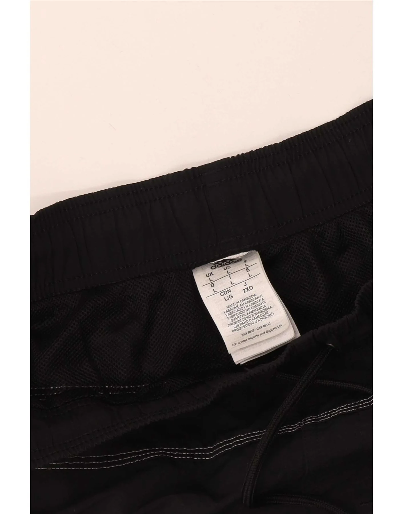 Adidas Mens Sport Shorts Large Black Polyester - Image 3