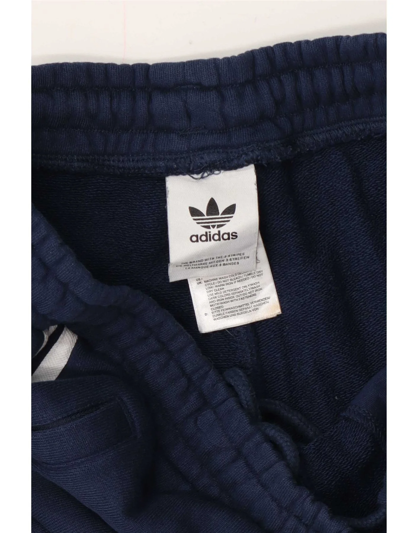 Adidas Mens Sport Shorts Large Navy Blue Cotton - Image 3