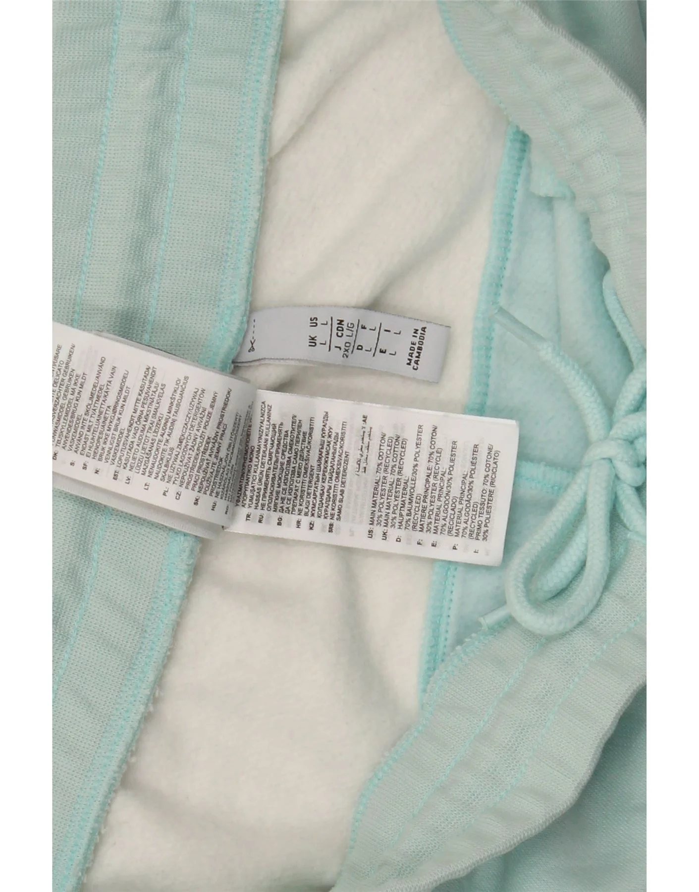 Adidas Mens Sport Shorts Large Turquoise Colourblock Cotton - Image 3