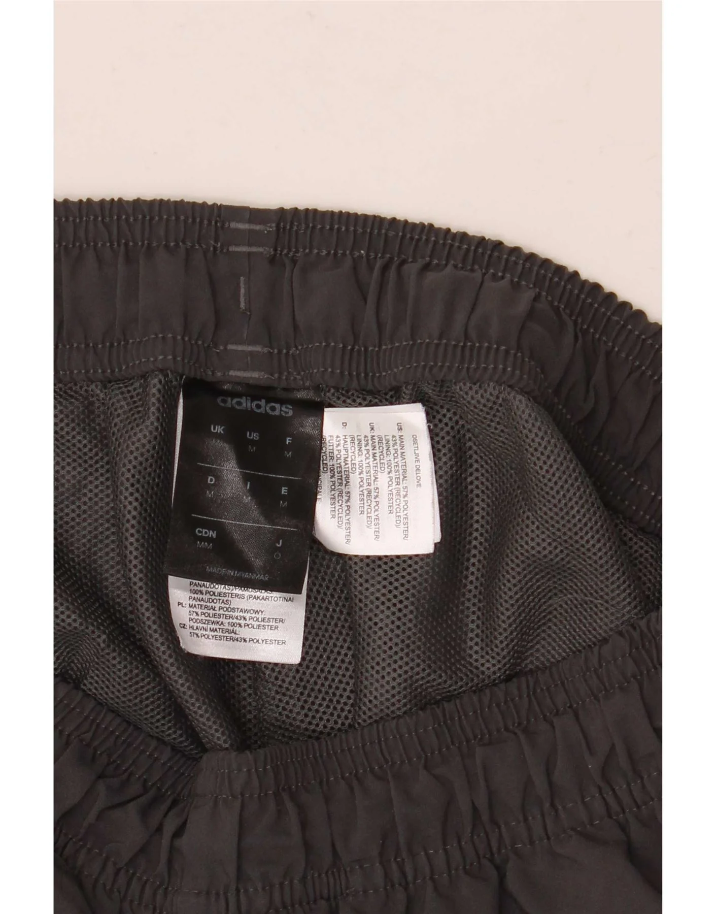 Adidas Mens Sport Shorts Medium Black Polyester - Image 3