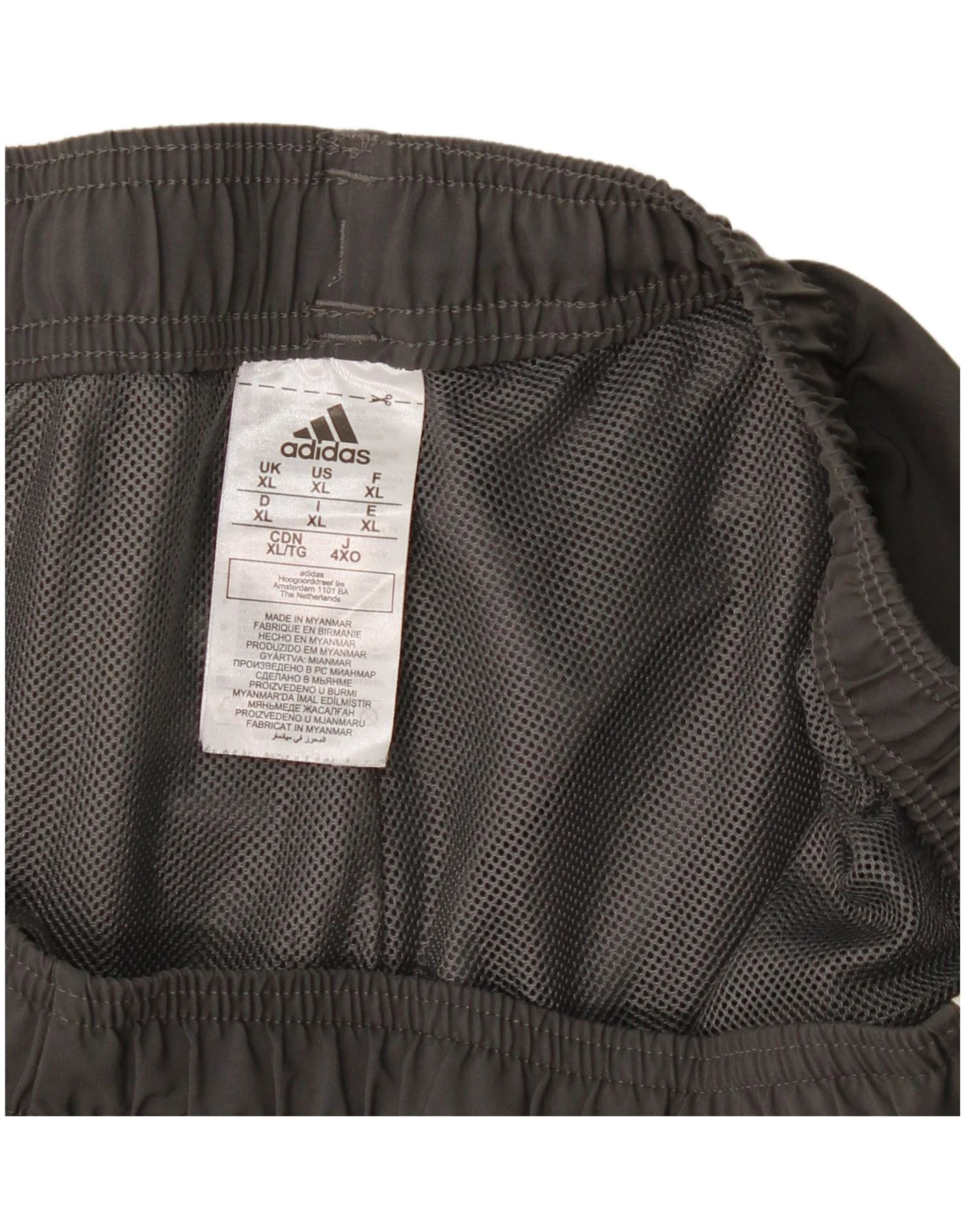 Adidas Mens Sport Shorts XL Grey Polyester - Image 3