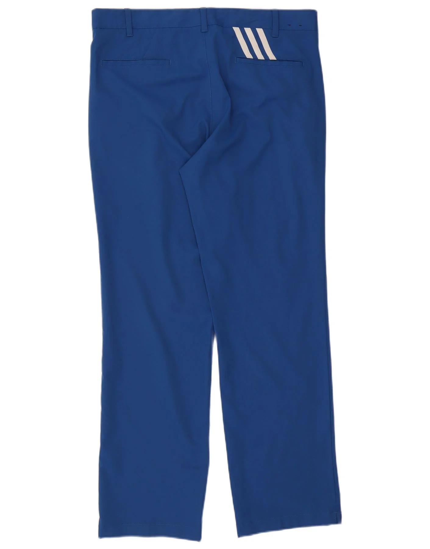 Adidas Mens Straight Chino Trousers W36 L32 Blue Polyester - Image 2