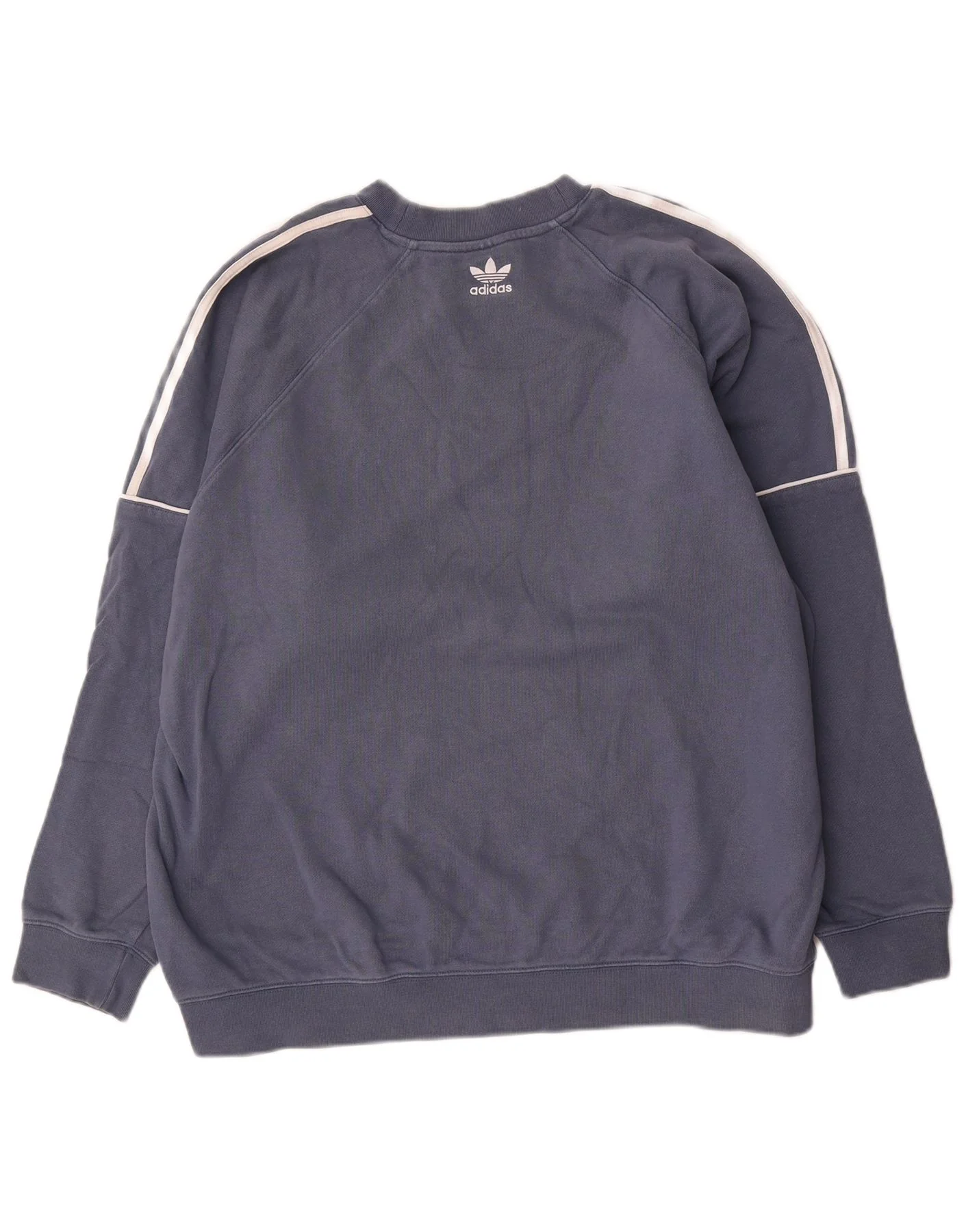 Adidas Mens Sweatshirt Jumper XL Navy Blue Cotton - Image 2