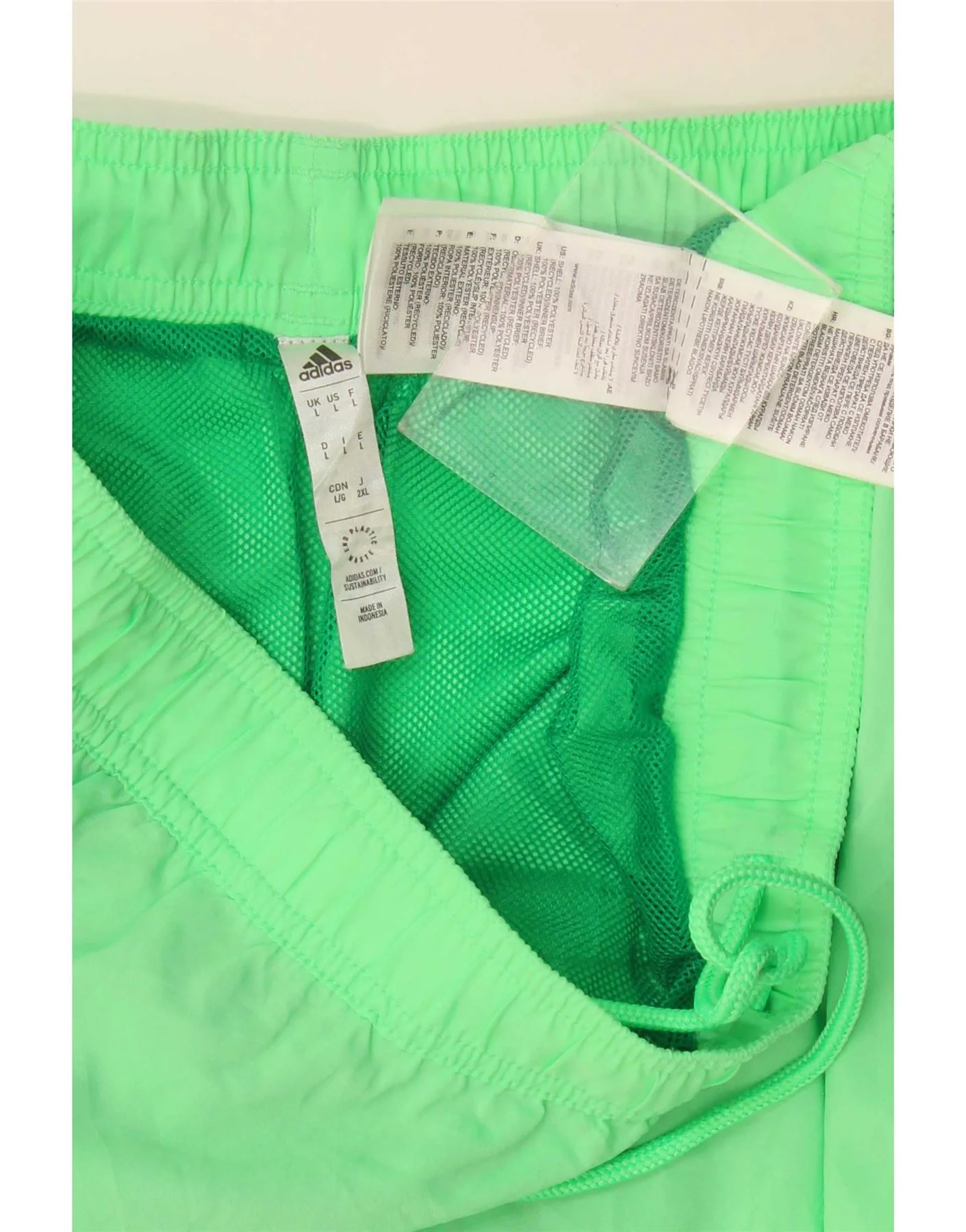 Adidas Mens Swimming Shorts Large Green Polyester - Image 3