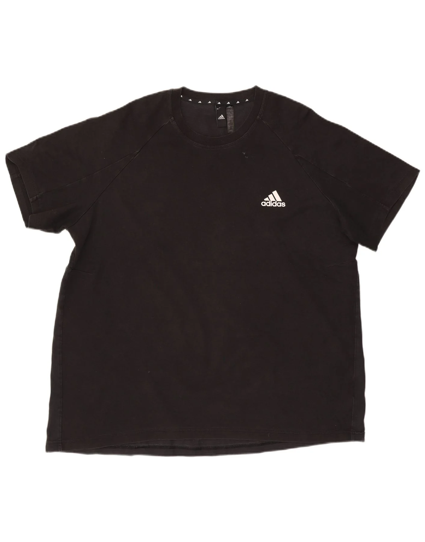 Adidas Mens T-Shirt Top 2XL Black Cotton