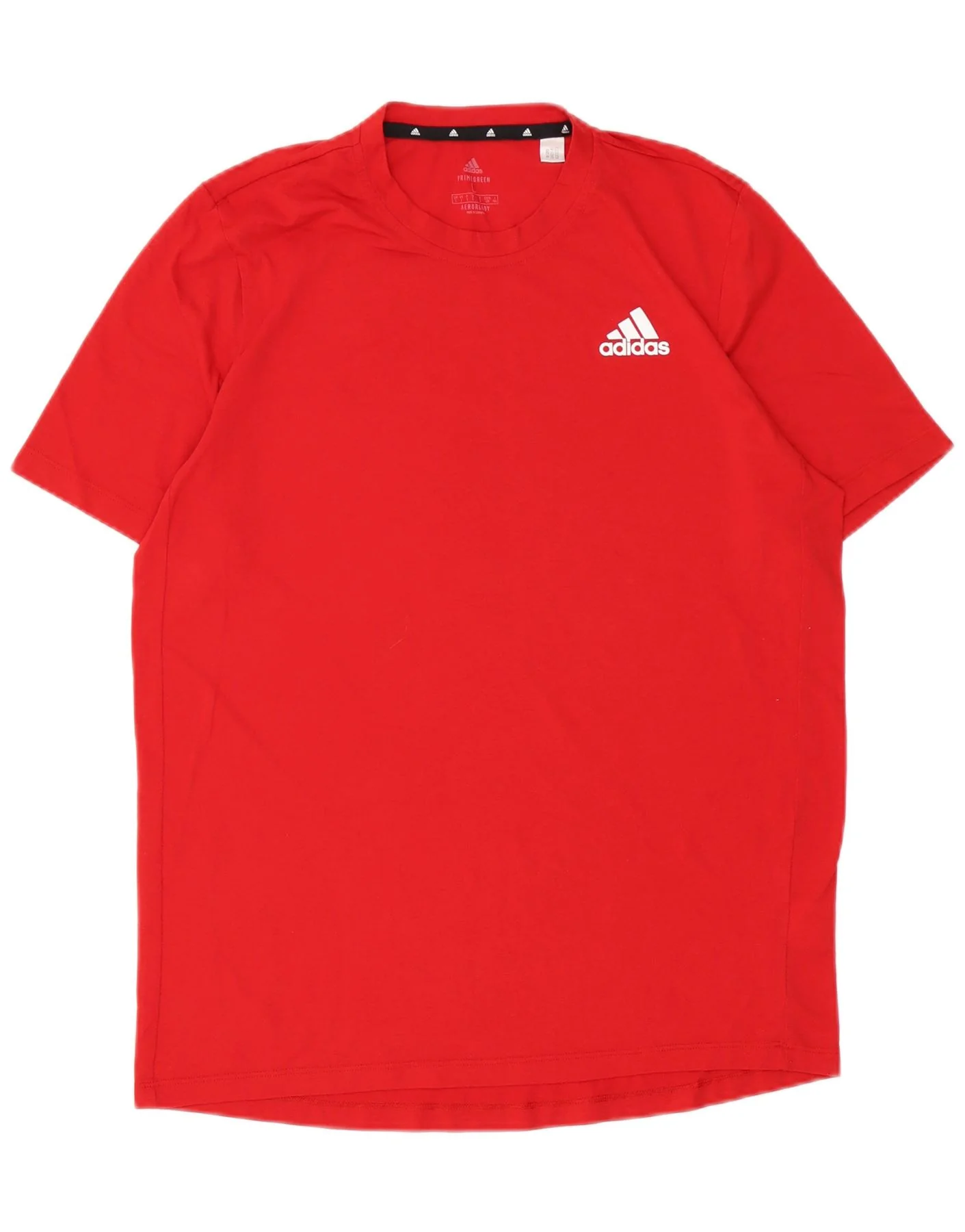 Adidas Mens T-Shirt Top Large Red Cotton