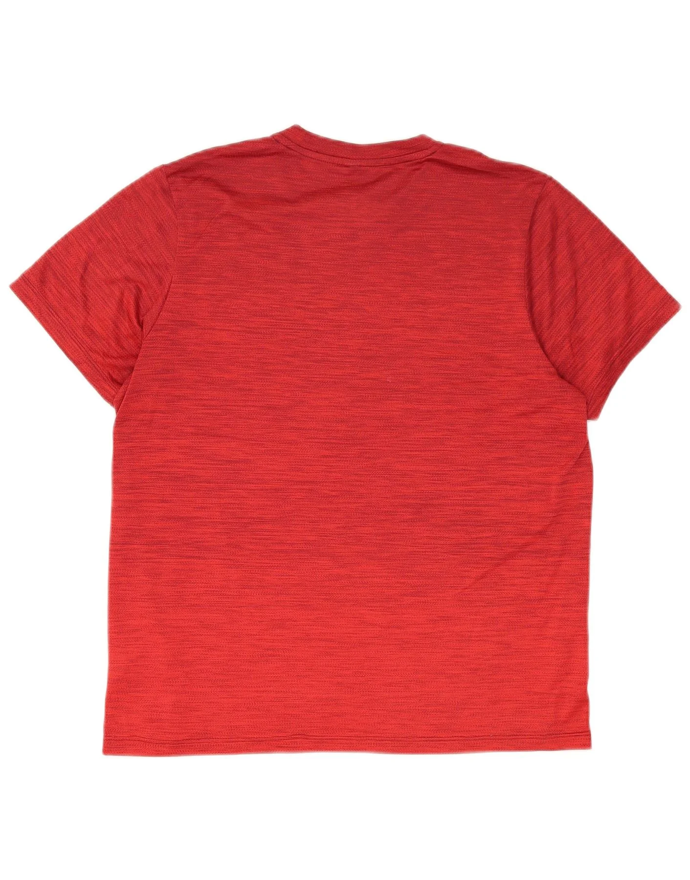 Adidas Mens T-Shirt Top Large Red Flecked Polyester - Image 2