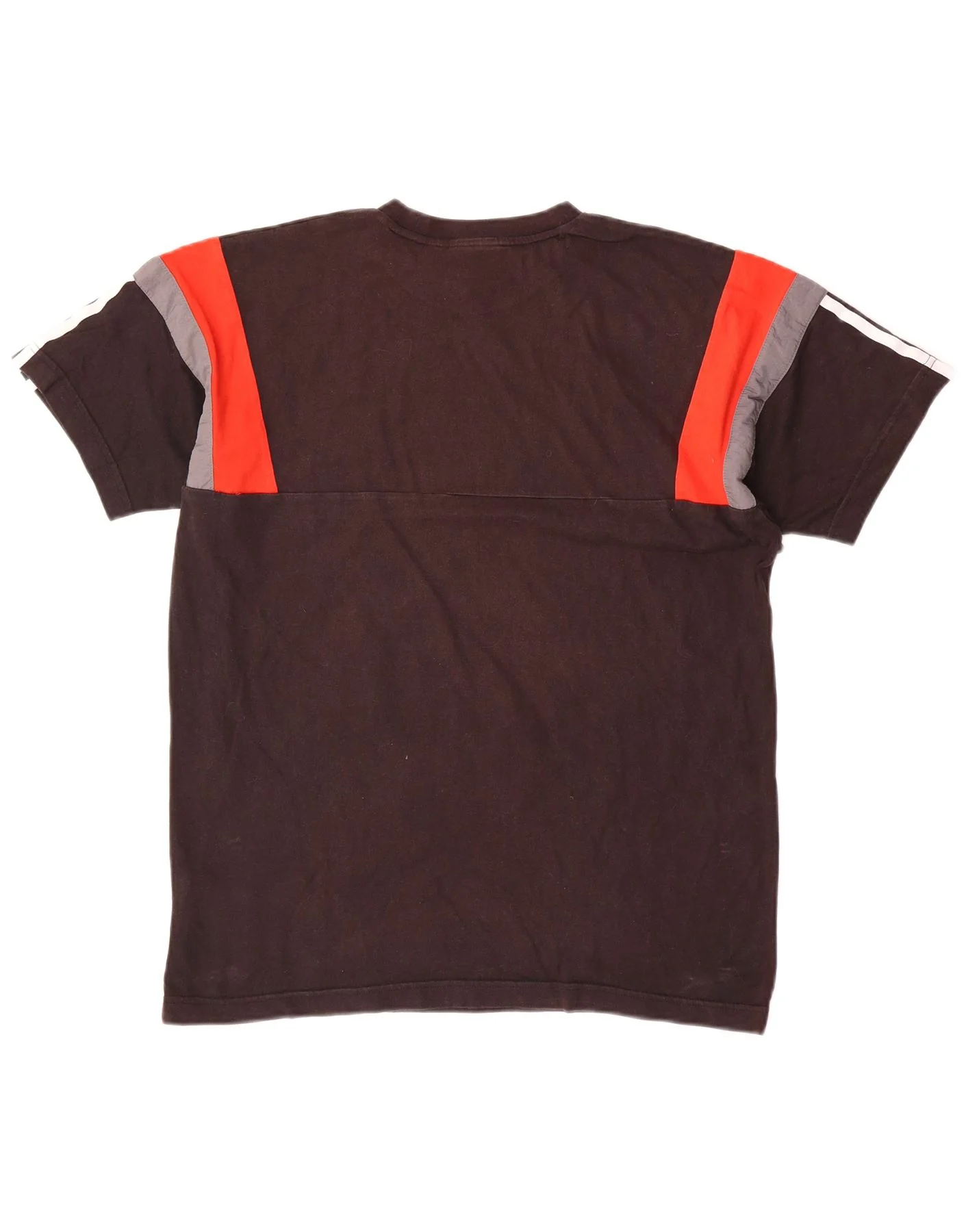 Adidas Mens T-Shirt Top Medium Black Colourblock Cotton - Image 2