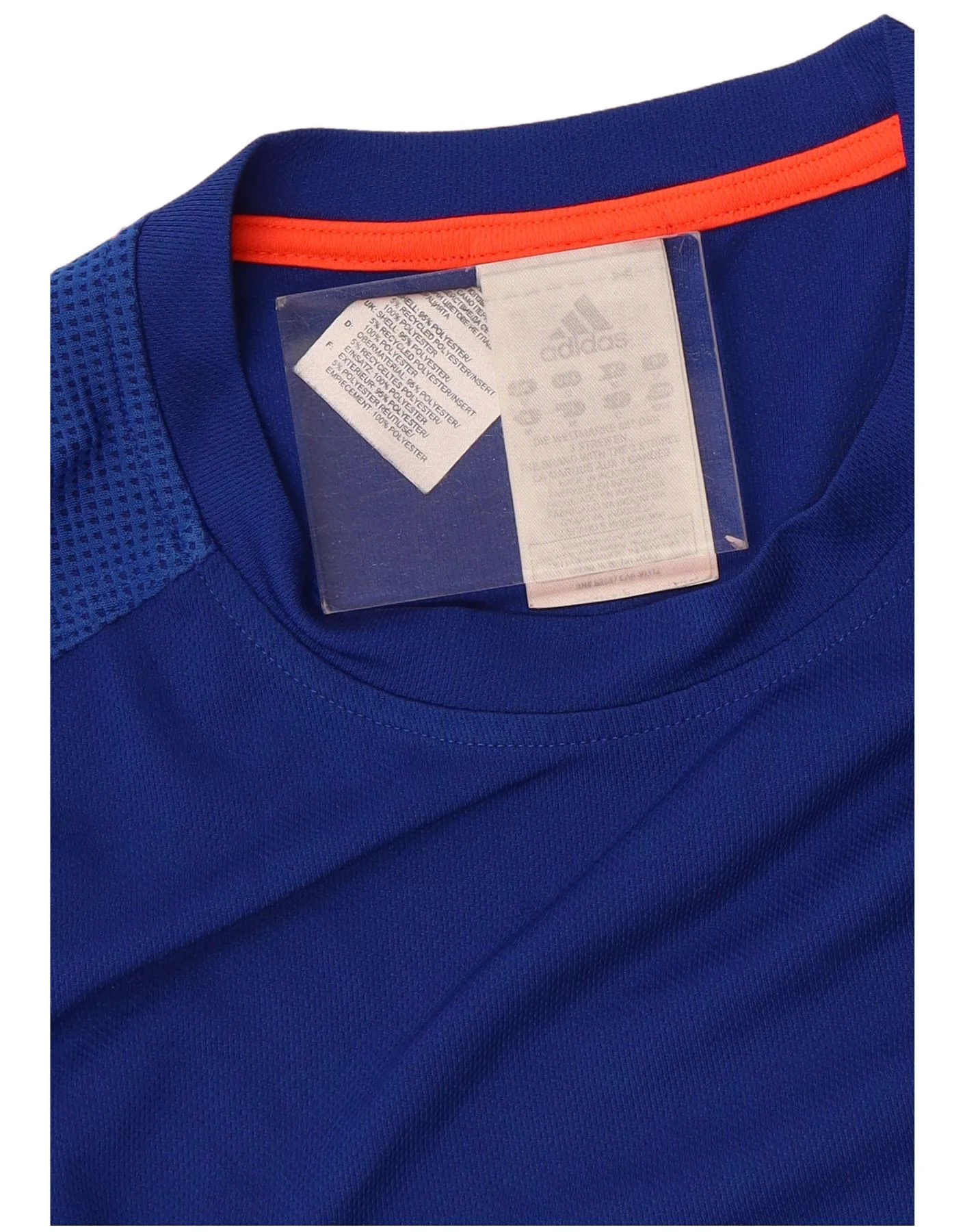 Adidas Mens T-Shirt Top Medium Blue Polyester - Image 3