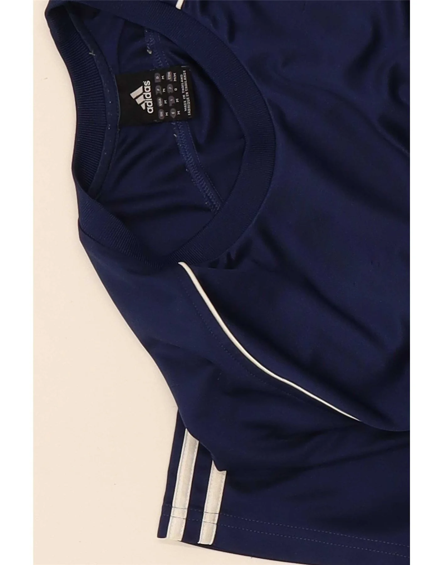 Adidas Mens T-Shirt Top Medium Navy Blue Sports - Image 10