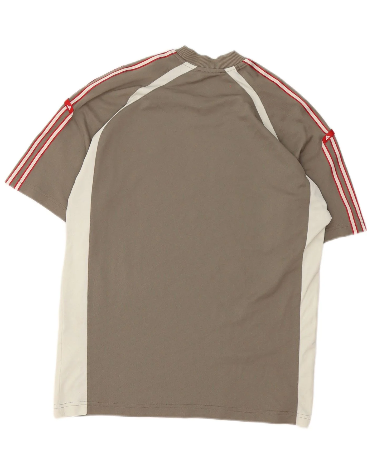 Adidas Mens T-Shirt Top Small Grey Colourblock Polyester - Image 2