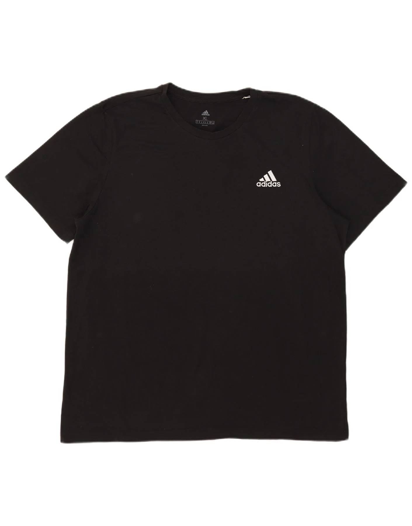 Adidas Mens T-Shirt Top XL Black Cotton