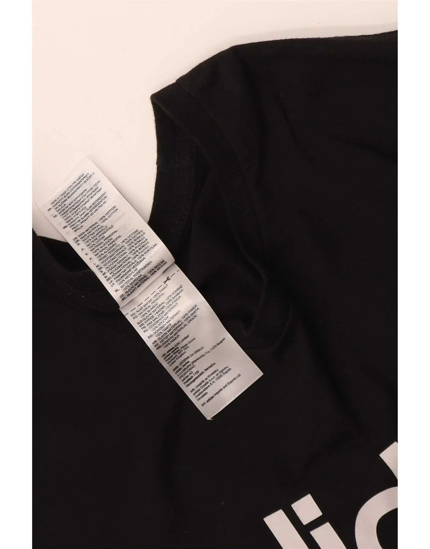 Adidas Mens Tall Graphic T-Shirt Top XL Black Cotton - Image 4