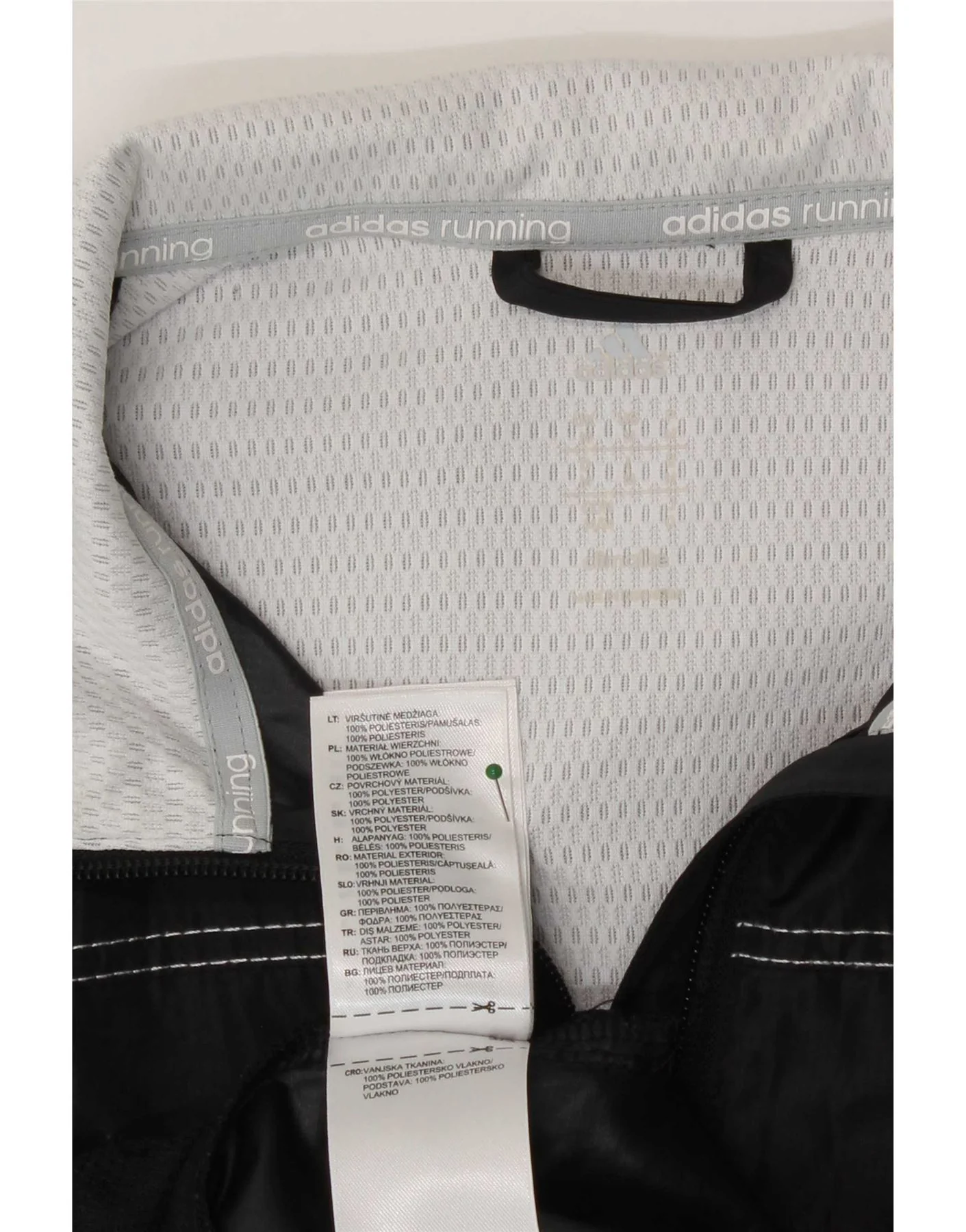 Adidas Mens Tracksuit Top Jacket Medium Black Colourblock Polyester - Image 3