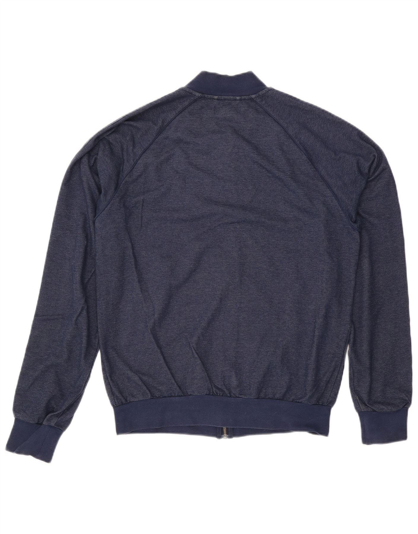 Adidas Mens Tracksuit Top Jacket Medium Navy Blue Cotton - Image 2